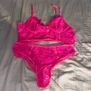 SHEIN 1X Hot Pink Lingerie